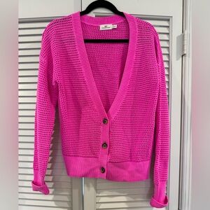 Vineyard Vines Bright Pink Cardigan Sweater